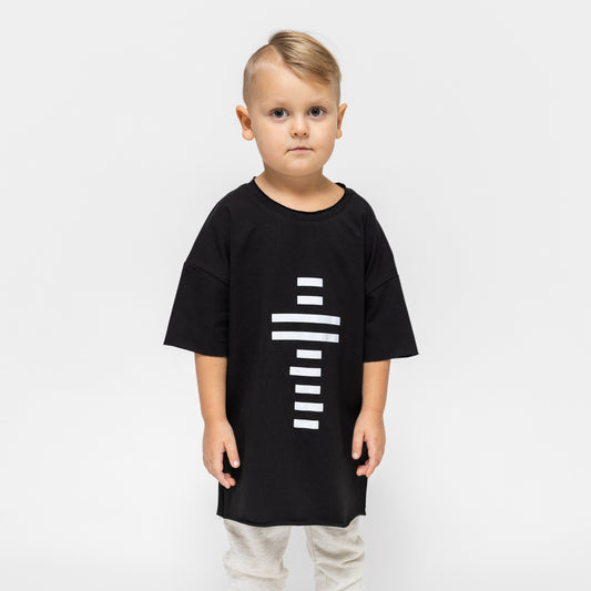 Kid T-shirt «Cross» / black