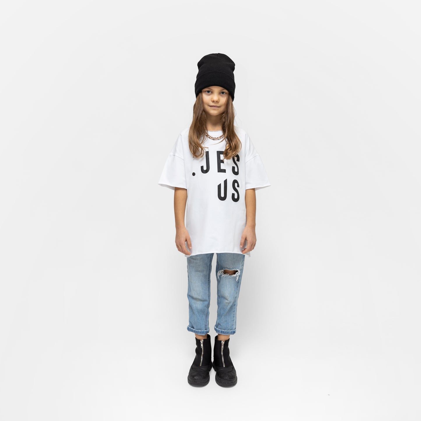 Kid T-shirt «Great Jesus» / white