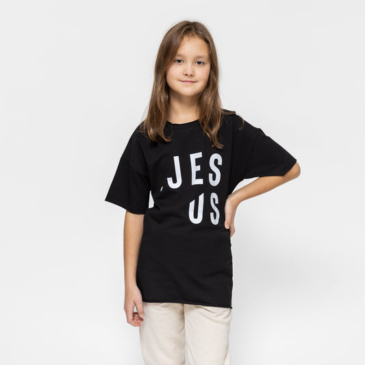 Kid T-shirt «Great Jesus» / black