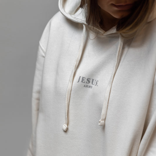 Hoodie «Jesus Army» / gardenia
