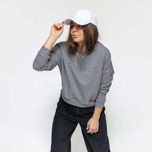 Women's Sweatshirt «Great Again» / gray