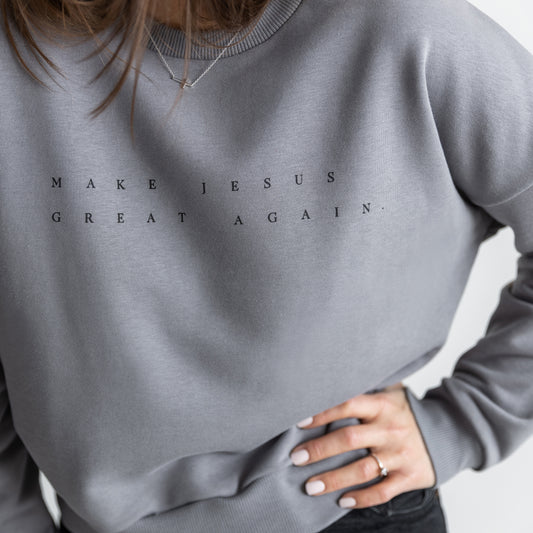Women's Sweatshirt «Great Again» / gray